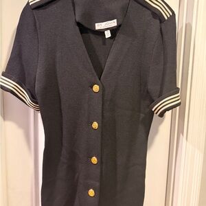 St. John Navy Nautical Knit